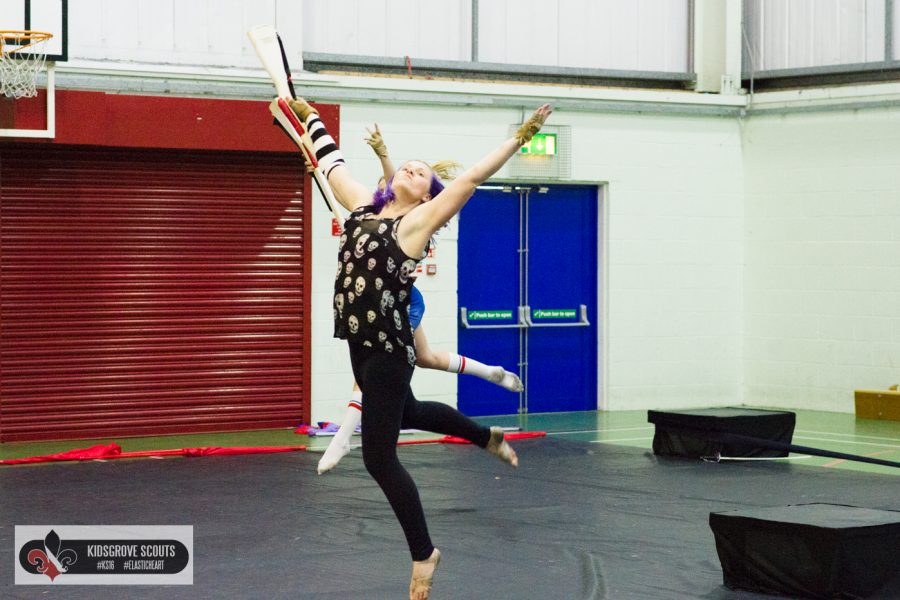 Good Friday rehearsal photos of Kidsgrove Scouts Winterguard